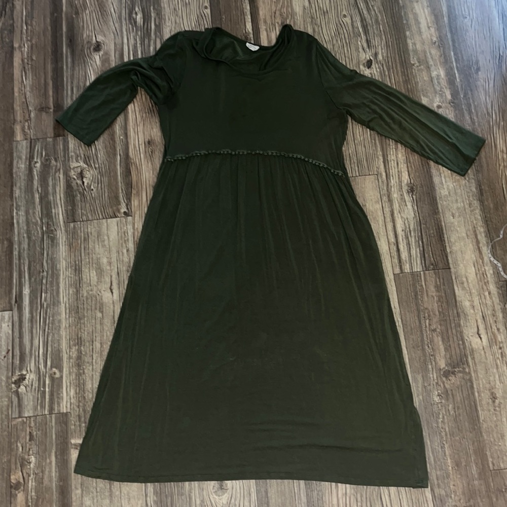 Dark green dress with POCKETS!!